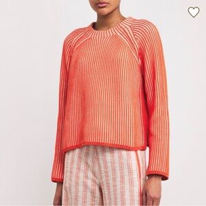 ME+EM Orange Striped Sweater